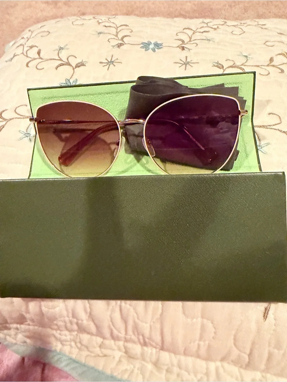 Longchamp Rose-Tinted Aviator Sunglasses